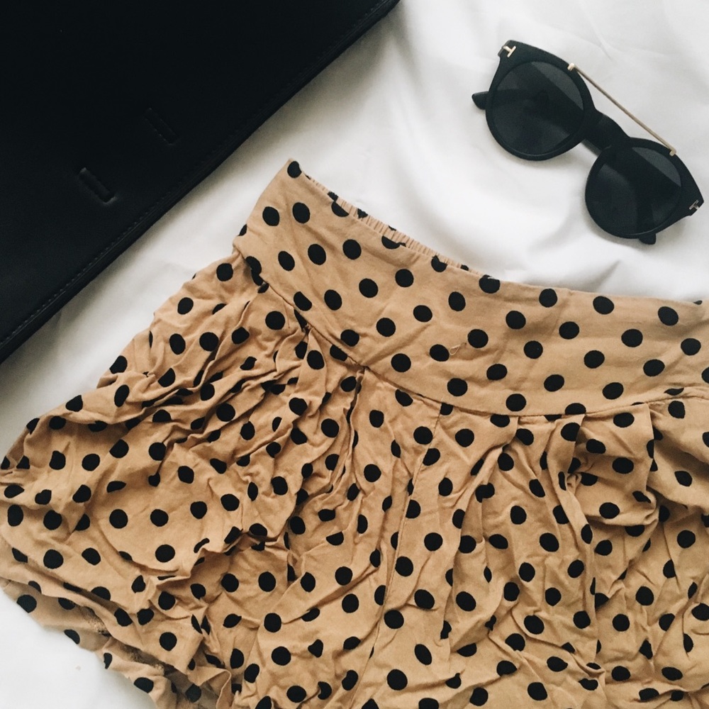 Polka Dot Crinkle Shorts